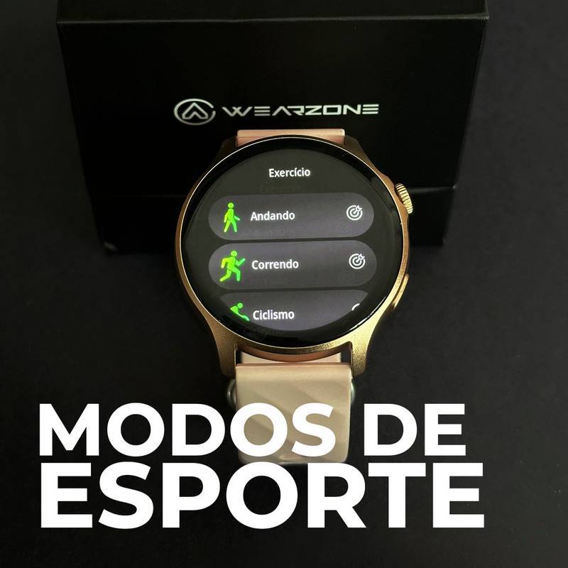 LIFE SMARTWATCH A PROVA D'ÁGUA 1 ATM AMOLED | BATERIA DE LONGA DURAÇÃO| 100 MODOS DE ESPORTES