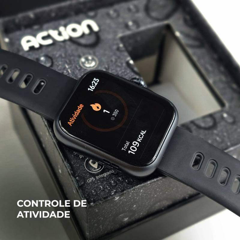 ACTION WEARZONE | ALEXA integrada | A PROVA D'ÁGUA, GPS integrado | Smartwatch Esportivo