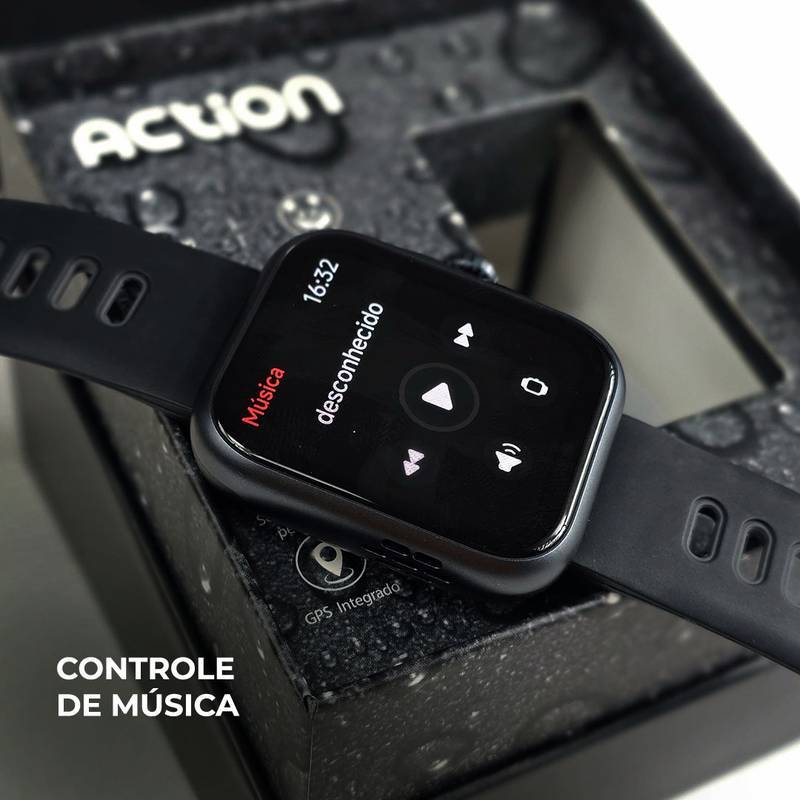 ACTION WEARZONE | ALEXA integrada | A PROVA D'ÁGUA, GPS integrado | Smartwatch Esportivo