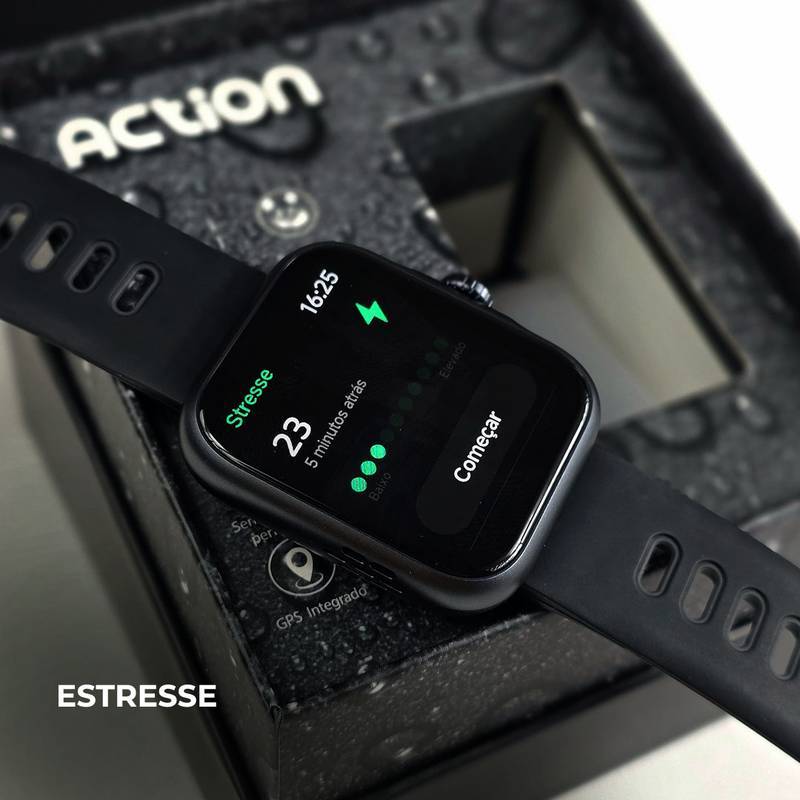 ACTION WEARZONE | ALEXA integrada | A PROVA D'ÁGUA, GPS integrado | Smartwatch Esportivo