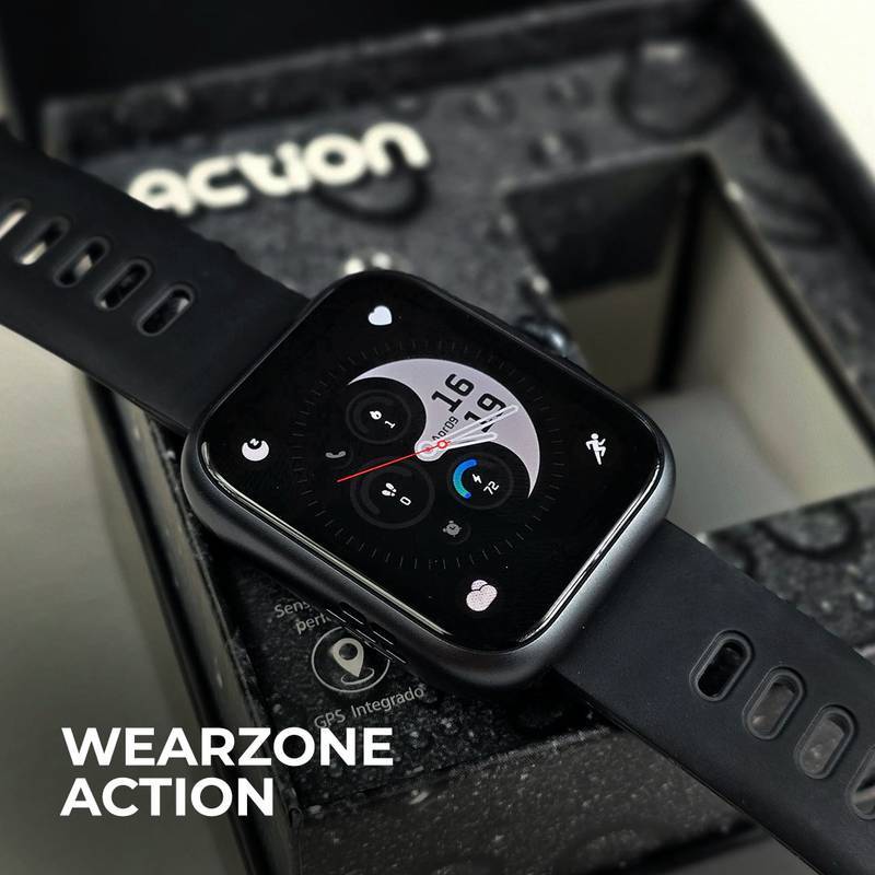 ACTION WEARZONE | ALEXA integrada | A PROVA D'ÁGUA, GPS integrado | Smartwatch Esportivo