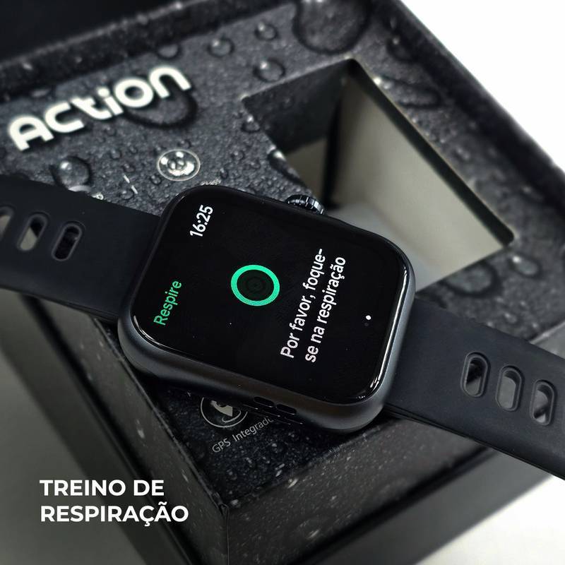 ACTION WEARZONE | ALEXA integrada | A PROVA D'ÁGUA, GPS integrado | Smartwatch Esportivo