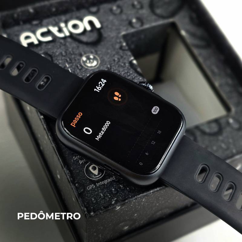 ACTION WEARZONE | ALEXA integrada | A PROVA D'ÁGUA, GPS integrado | Smartwatch Esportivo