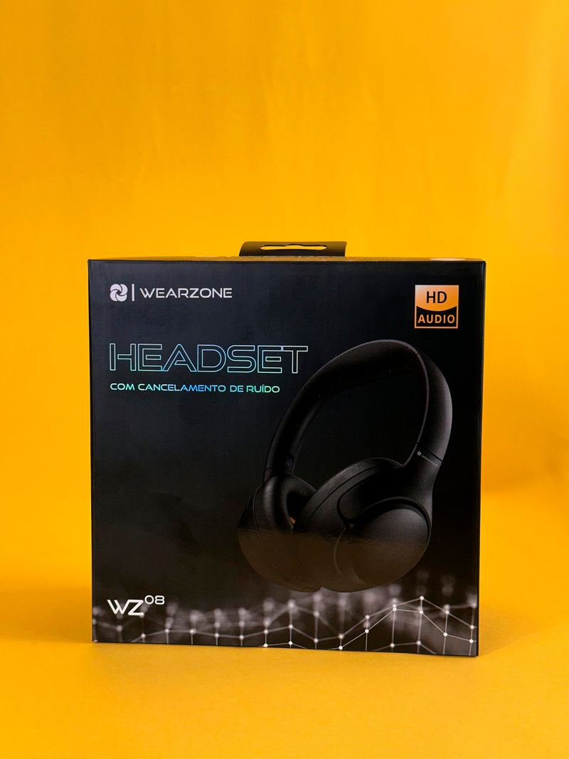 HEADSET WZ08 | CANCELAMENTO DE RUÍDO PROFUNDO| ATÉ 60 HORAS DE BATERIA| CHAMADAS EM HD
