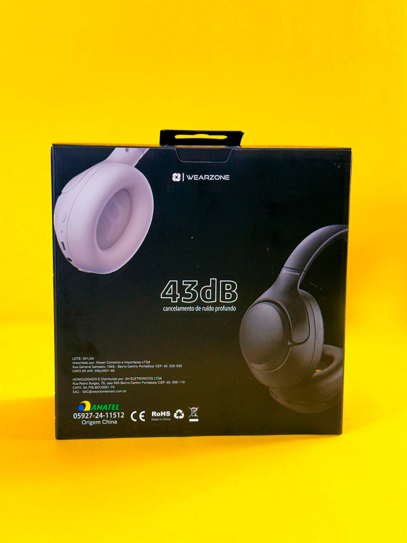 HEADSET WZ08 | CANCELAMENTO DE RUÍDO PROFUNDO| ATÉ 60 HORAS DE BATERIA| CHAMADAS EM HD