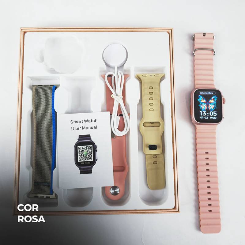 WS26 Ultra 2 mini 44mm | 4 pulseiras | Acabamento premium | Dual touch